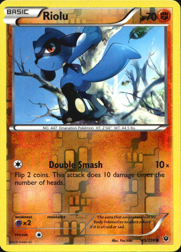 Riolu 45/124 Common Fates Collide Pokemon Reverse Holo Near Mint