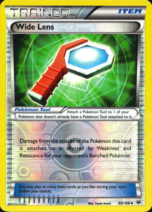 Wide Lens 95/108 Uncommon Roaring Skies Pokemon Reverse Holo Near Mint