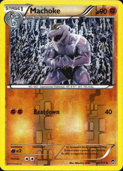 Machoke 45/111 Uncommon Furious Fists Pokemon Reverse Holo Near Mint