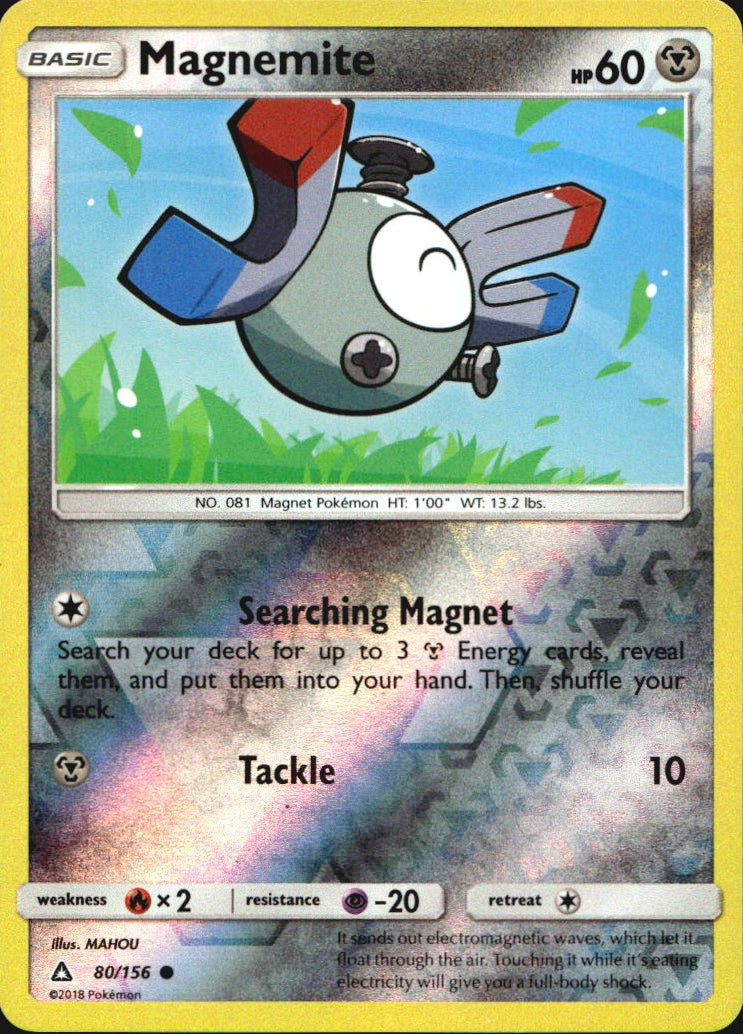 Magnemite 80/156 Common Ultra Prism Pokemon Reverse Holo Near Mint