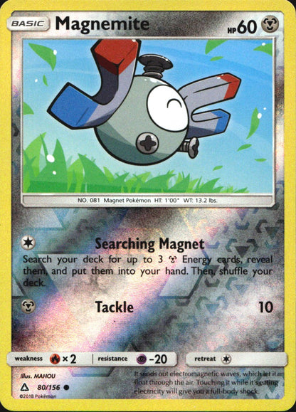 Magnemite 80/156 Common Ultra Prism Pokemon Reverse Holo Near Mint