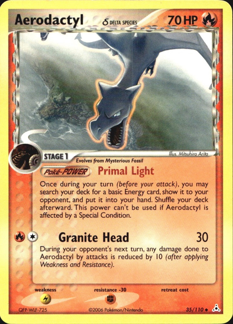 Aerodactyl 35/110 Uncommon Holon Phantoms Pokemon Near Mint