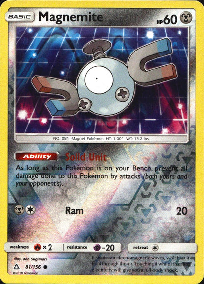 Magnemite 81/156 Common Ultra Prism Pokemon Reverse Holo Near Mint