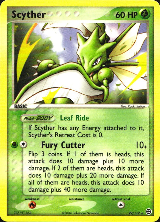 Scyther 29/112 Rare FireRed & LeafGreen Pokemon Near Mint