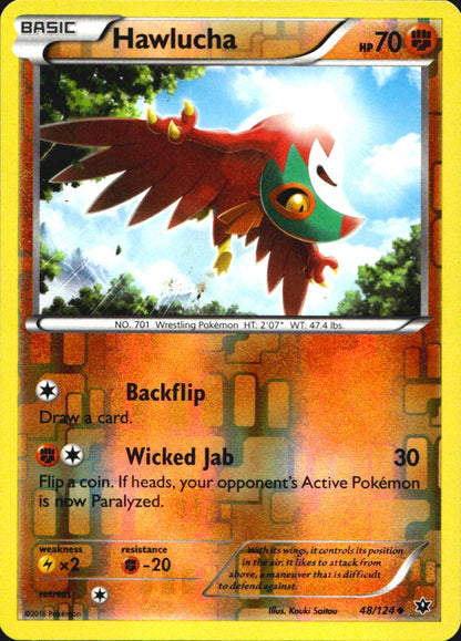 Hawlucha 48/124 Uncommon Fates Collide Pokemon Reverse Holo Near Mint