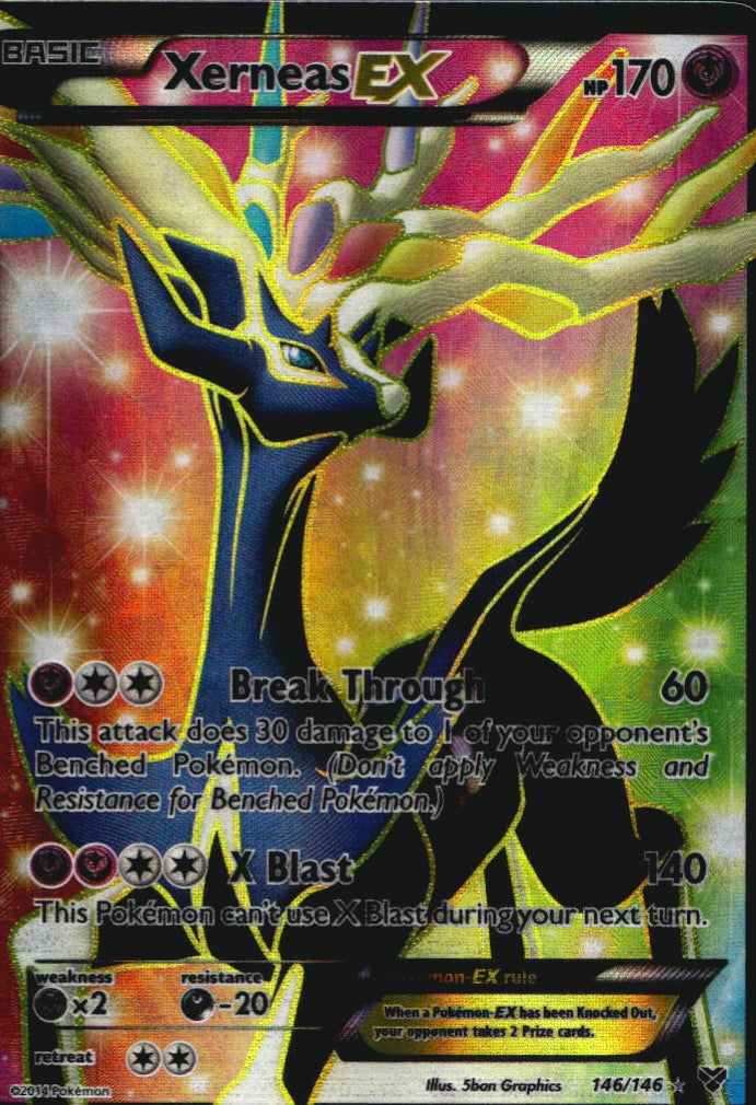 Xerneas EX 146/146 Rare Ultra XY Pokemon Near Mint
