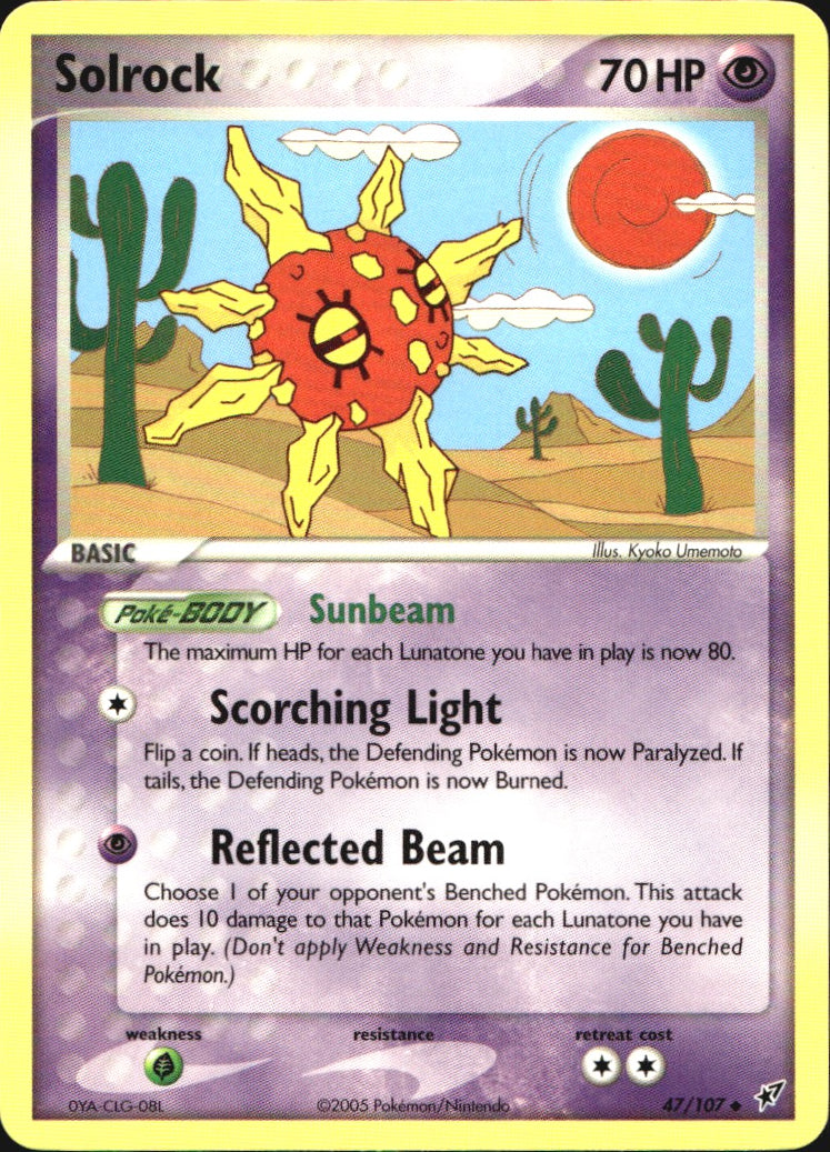 Solrock 47/107 Uncommon Deoxys Pokemon Near Mint