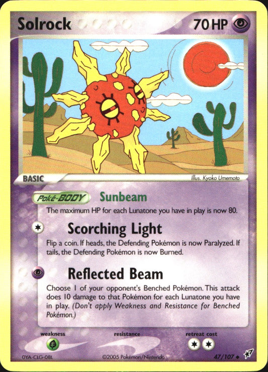 Solrock 47/107 Uncommon Deoxys Pokemon Near Mint