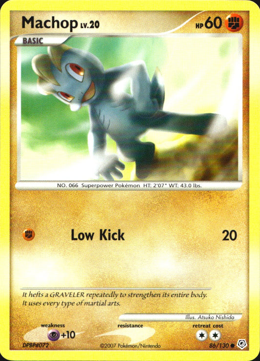 Machop 86/130 Common Diamond & Pearl Pokemon Near Mint