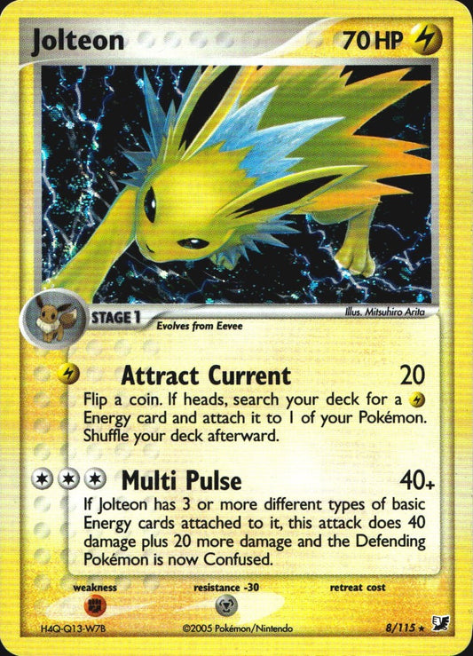 Jolteon 8/115 Holo Rare Unseen Forces Pokemon Lightly Played
