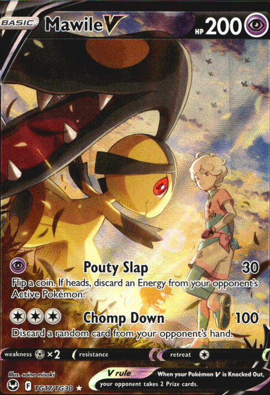 Mawile V TG17/TG30 Holo Rare V Silver Tempest Trainer Gallery Pokemon Near Mint