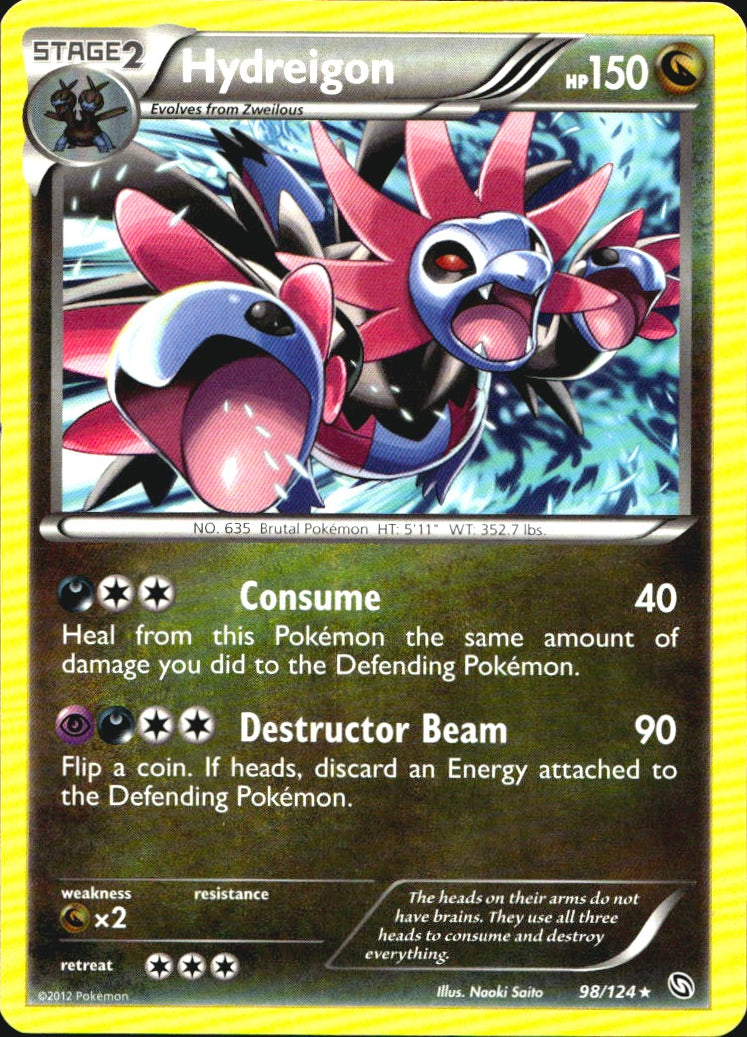 Hydreigon 98/124 Rare Dragons Exalted Pokemon Near Mint
