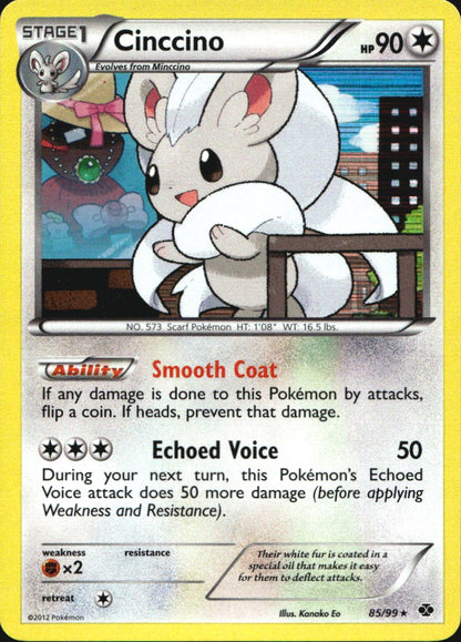 Cinccino 85/99 Holo Rare Next Destinies Pokemon Near Mint