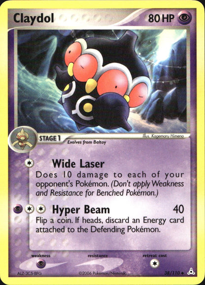 Claydol 38/110 Uncommon Holon Phantoms Pokemon Near Mint
