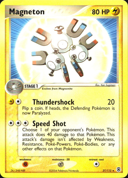 Magneton 27/112 Rare FireRed & LeafGreen Pokemon Near Mint