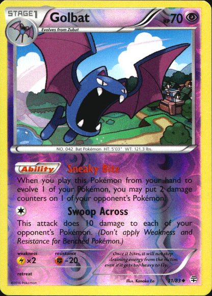 Golbat 31/83 Uncommon Generations Pokemon Reverse Holo Near Mint