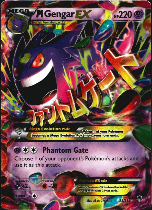 M Gengar EX 35/119 Holo Rare EX Phantom Forces Pokemon Near Mint