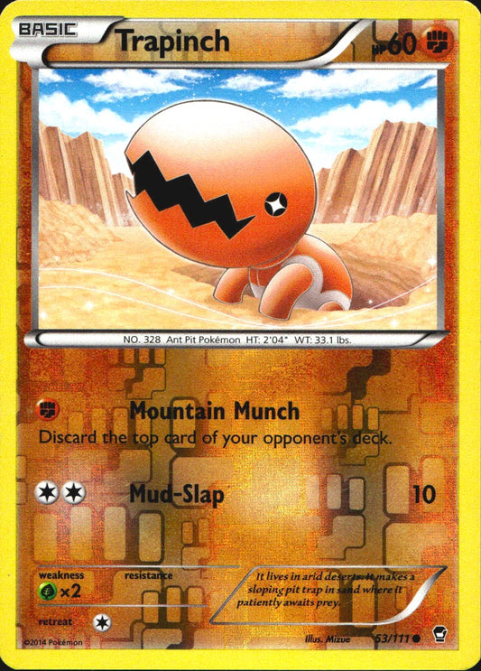Trapinch 53/111 Common Furious Fists Pokemon Reverse Holo Near Mint