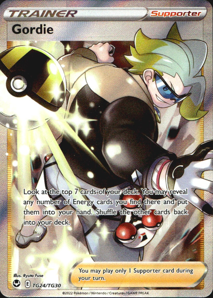 Gordie TG24/TG30 Rare Ultra Silver Tempest Trainer Gallery Pokemon Near Mint