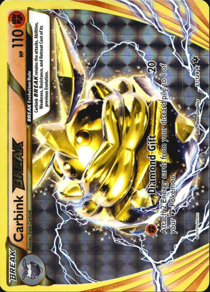 Carbink BREAK 51/124 BREAK Rare Fates Collide Pokemon Near Mint