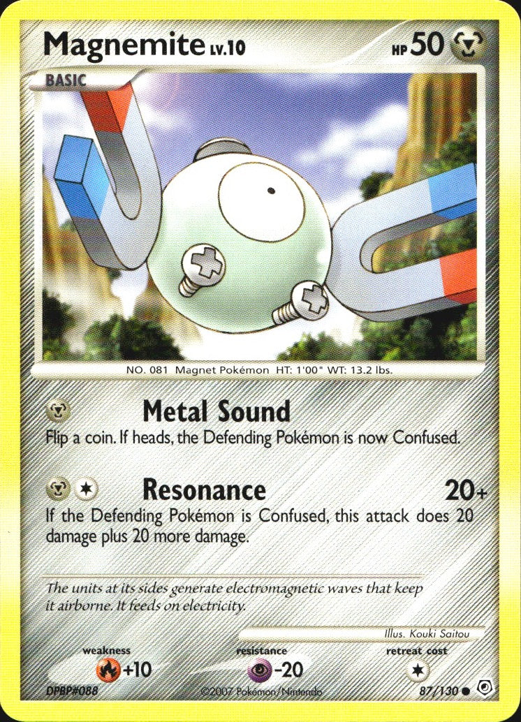 Magnemite 87/130 Common Diamond & Pearl Pokemon Near Mint