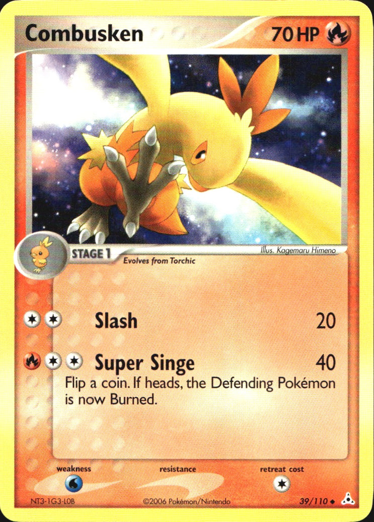 Combusken 39/110 Uncommon Holon Phantoms Pokemon Near Mint