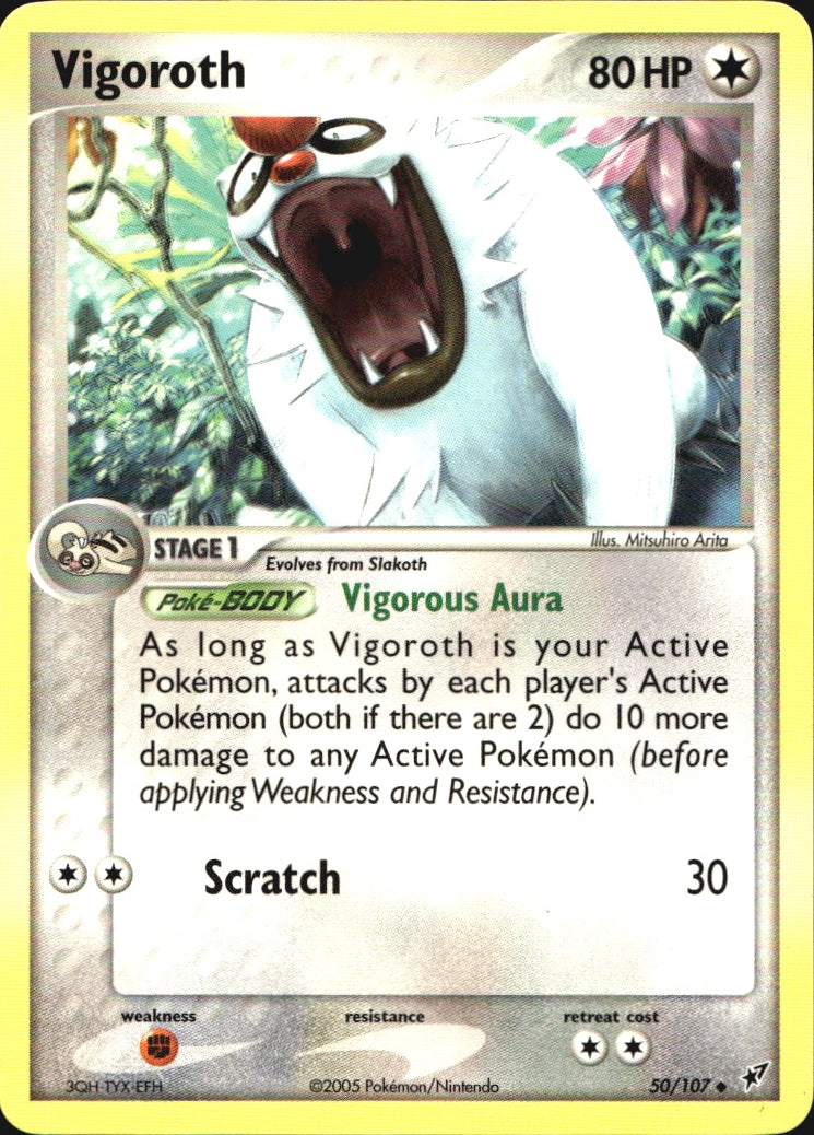 Vigoroth 50/107 Uncommon Deoxys Pokemon Near Mint