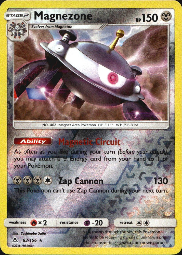 Magnezone 83/156 Holo Rare Ultra Prism Pokemon Reverse Holo Near Mint