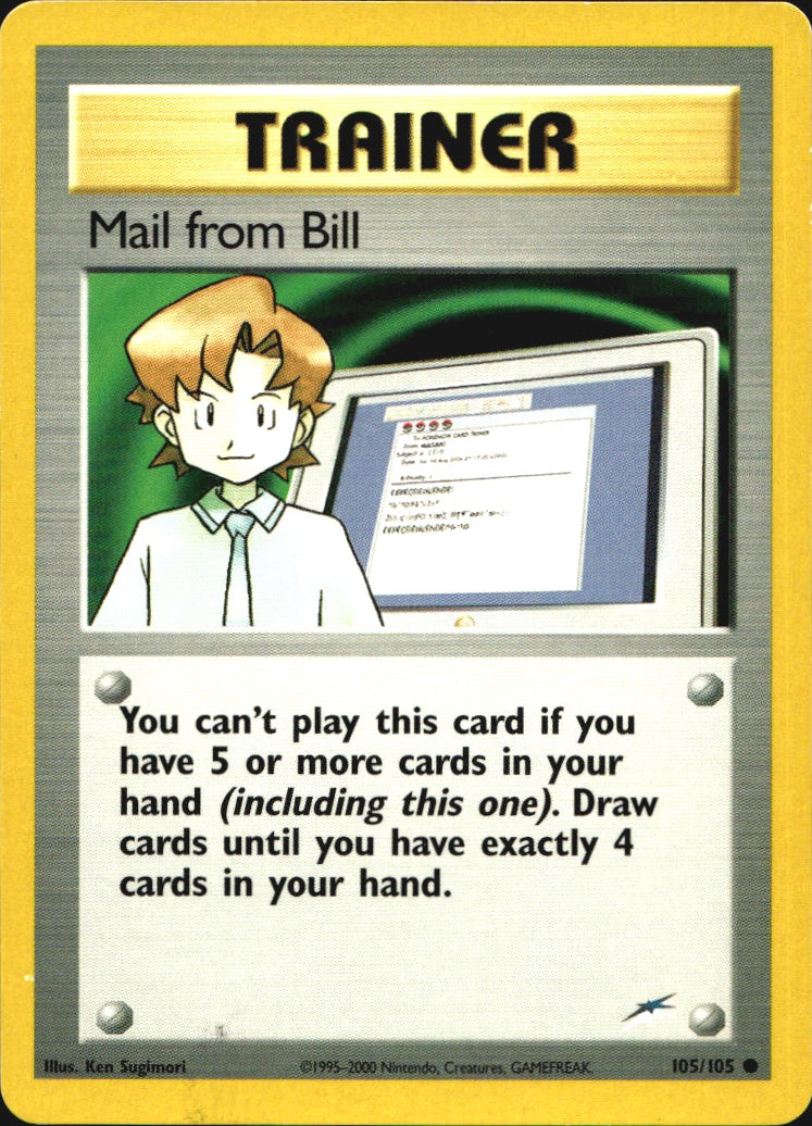 Mail from Bill 105/105 Common Neo Destiny Pokemon Near Mint
