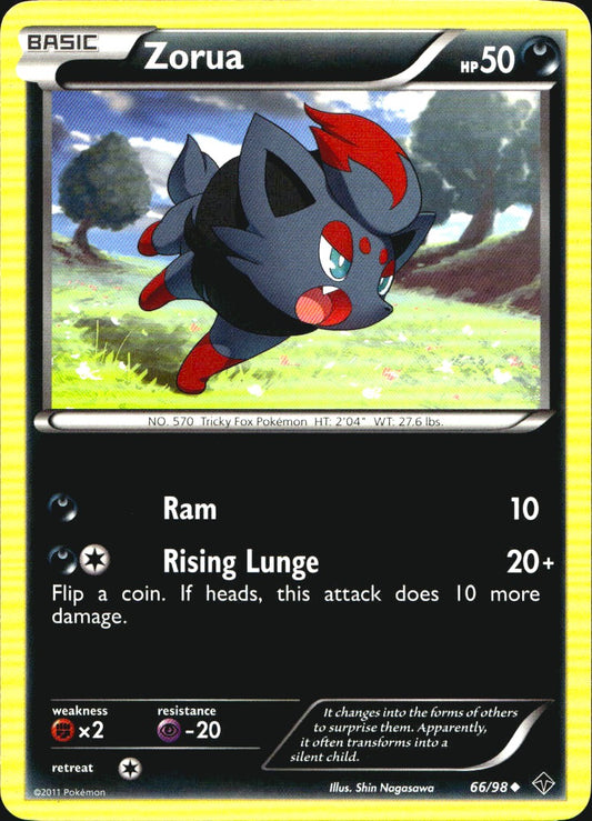 Zorua 66/98 Uncommon Emerging Powers Pokemon Near Mint