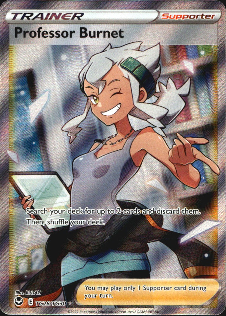 Professor Burnet TG26/TG30 Rare Ultra Silver Tempest Trainer Gallery Pokemon NM