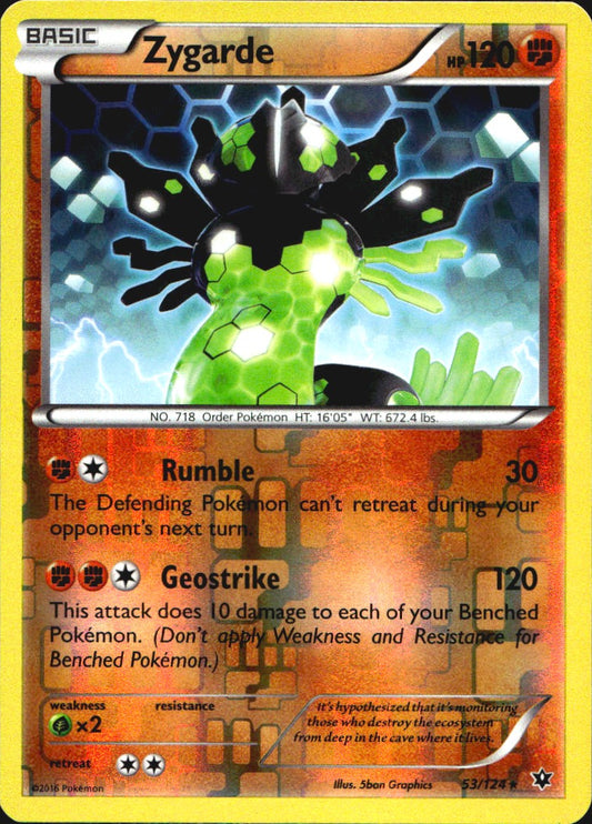 Zygarde 53/124 Rare Fates Collide Pokemon Reverse Holo Near Mint