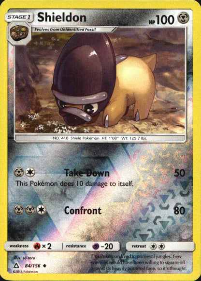 Shieldon 84/156 Uncommon Ultra Prism Pokemon Reverse Holo Near Mint