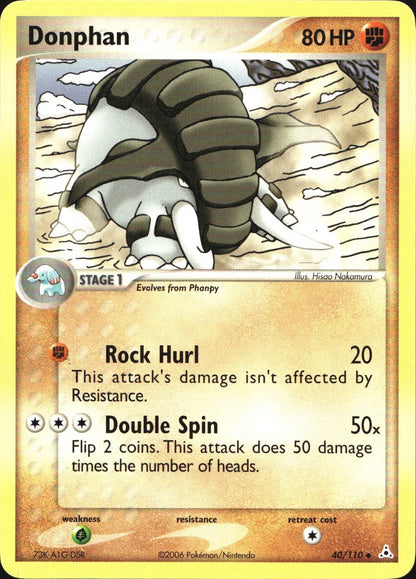 Donphan 40/110 Uncommon Holon Phantoms Pokemon Near Mint