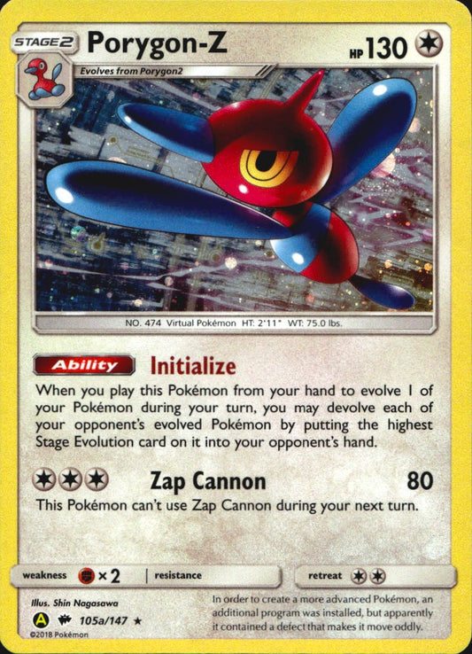 Porygon-Z 105a/147 Cosmos Holo Rare Burning Shadows Pokemon Near Mint