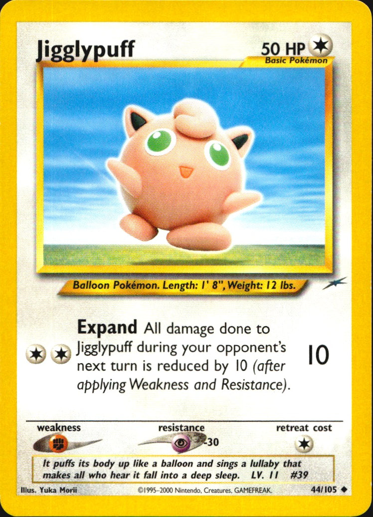 Jigglypuff 44/105 Uncommon Neo Destiny Pokemon Near Mint