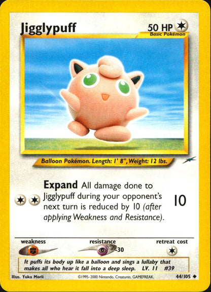 Jigglypuff 44/105 Uncommon Neo Destiny Pokemon Near Mint