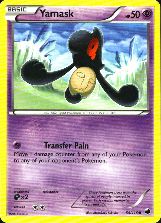 Yamask 54/116 Common Plasma Freeze Pokemon Near Mint