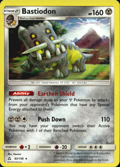 Bastiodon 85/156 Holo Rare Ultra Prism Pokemon Near Mint
