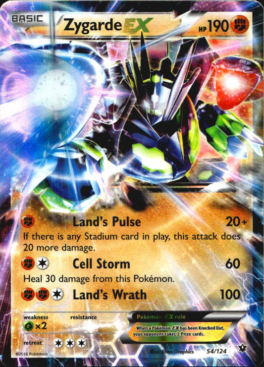 Zygarde EX 54/124 Holo EX Rare Fates Collide Pokemon Near Mint