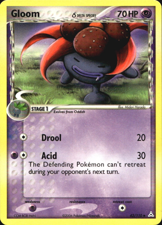 Gloom 42/110 Uncommon Holon Phantoms Pokemon Near Mint