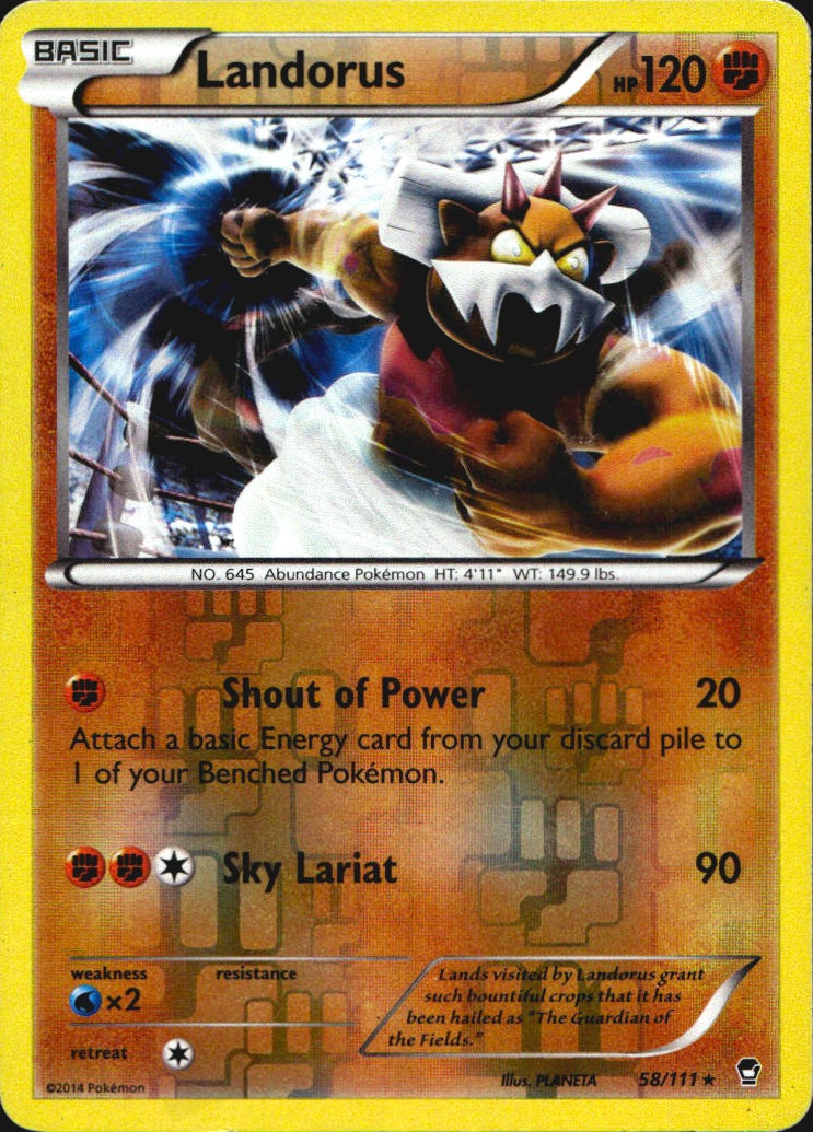 Landorus 58/111 Holo Rare Furious Fists Pokemon Lightly Played