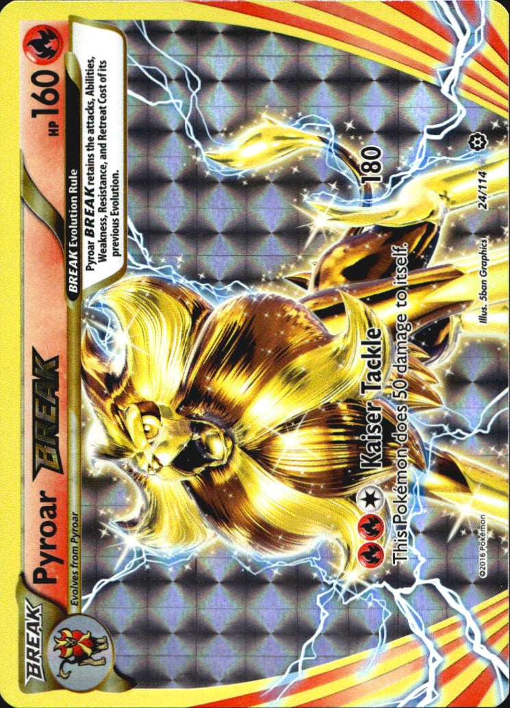 Pyroar BREAK 24/114 BREAK Rare Steam Siege Pokemon Near Mint