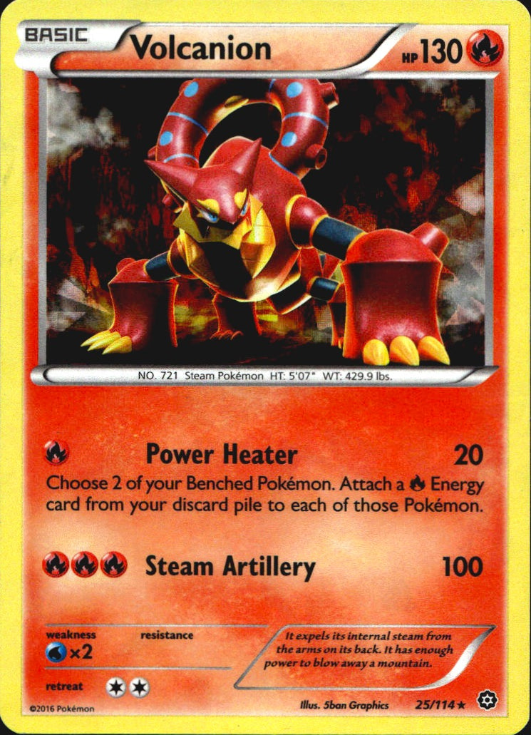 Volcanion (Cracked Ice Holo) 25/114 Holo Holo Rare Deck Exclusives Pokemon NM