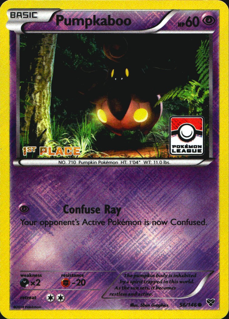 Pumpkaboo 056/146 1st Place Promo League & Championship Cards Pokemon Near Mint