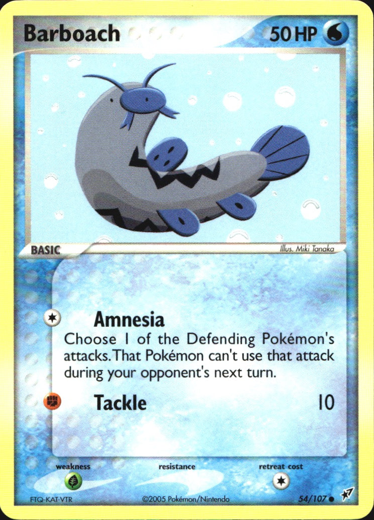 Barboach 54/107 Common Deoxys Pokemon Near Mint