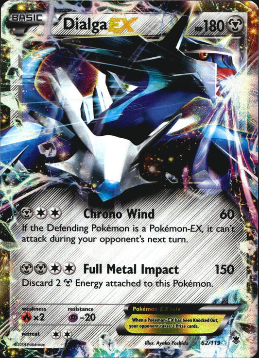Dialga EX 62/119 Holo Rare EX Phantom Forces Pokemon Near Mint