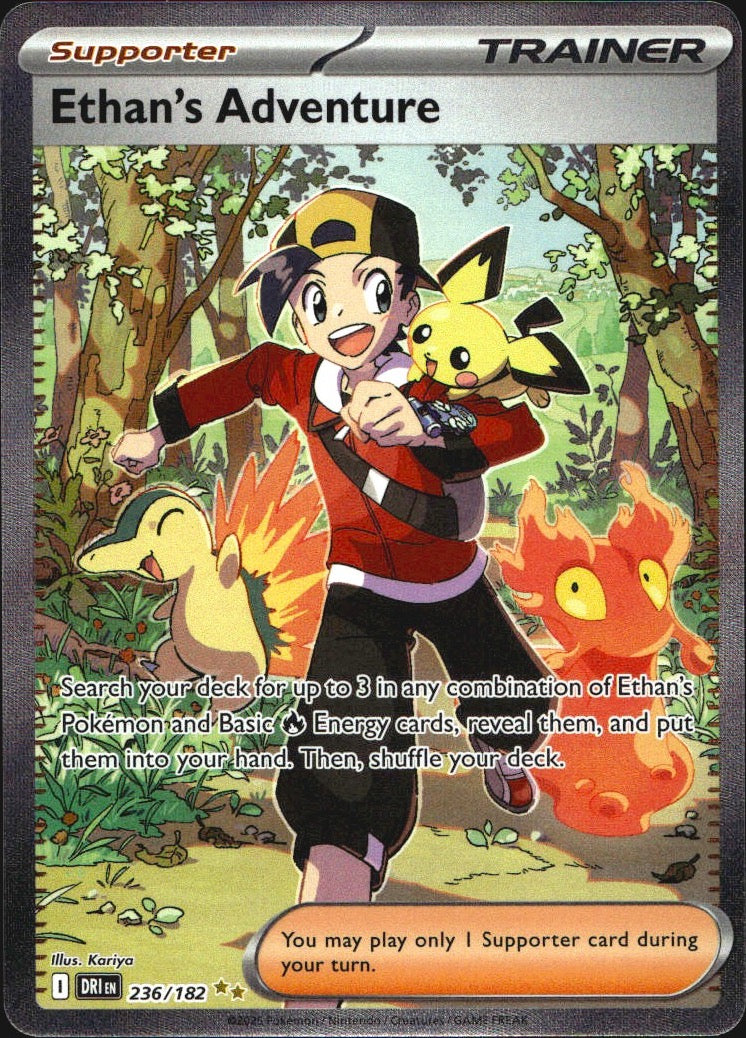 Ethan's Adventure 236/182 Special Illustration Rare Destined Rivals Pokemon NM