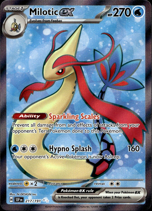 Milotic ex 217/191 Ultra Rare Surging Sparks Pokemon Near Mint