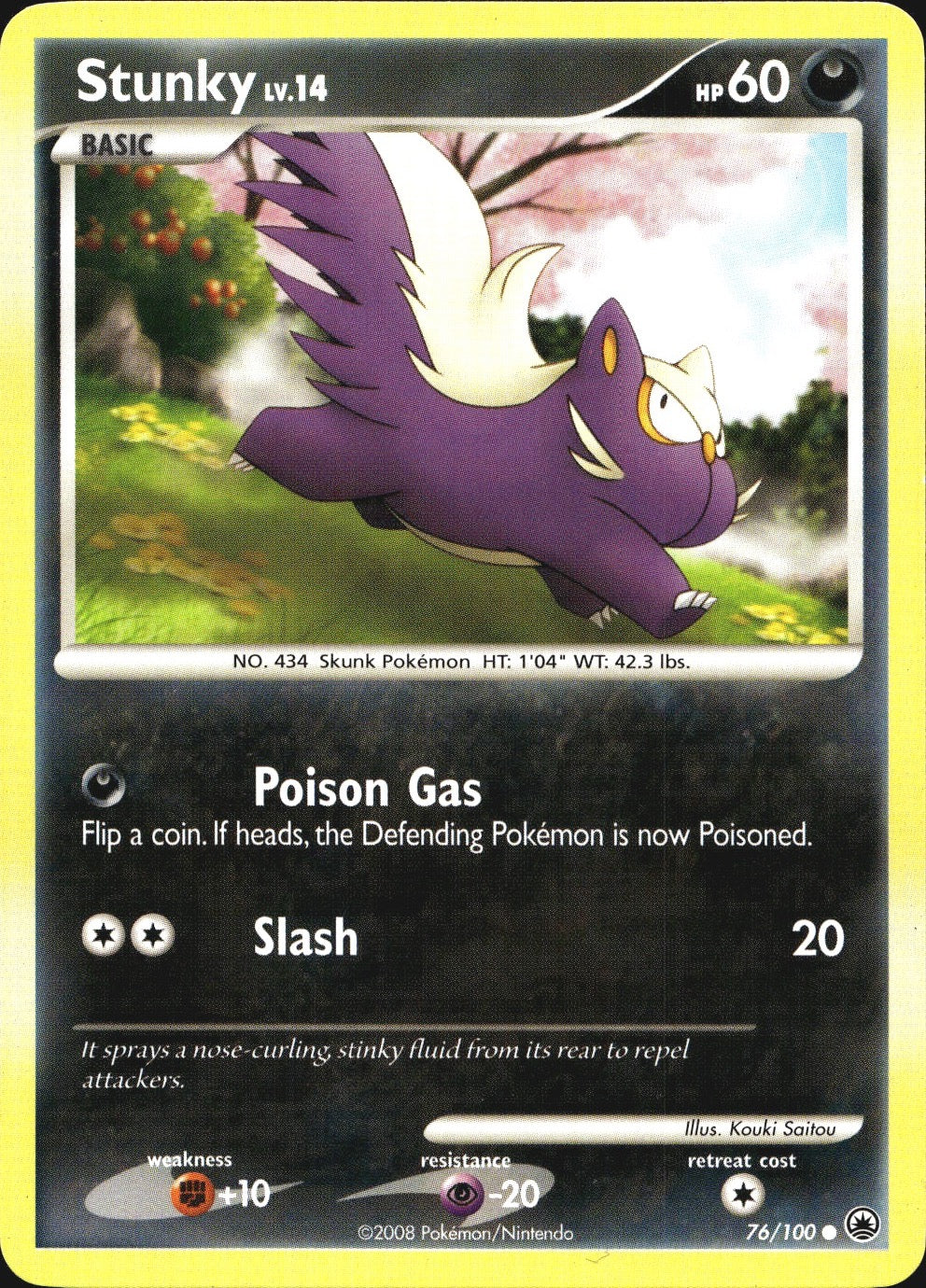 Stunky 76/100 Common Majestic Dawn Pokemon Near Mint